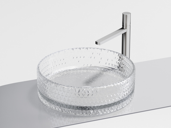 Раковина-чаша Ceramicanova Cristal 36 CN6062 Прозрачная — фото 1, Раковины накладные