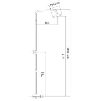 Душевая система Haiba HB2418, черный — фото 2, Душевые системы