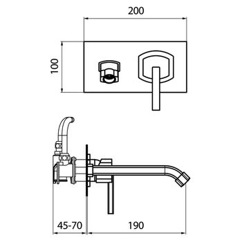 Смеситель для раковины Webert Azeta AZ830606015, хром — фото 2, Смесители для раковины
