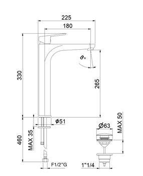 Смеситель для раковины Fiore KEVON BLACK MATT 81NN8119, черный — фото 2, Смесители для раковины
