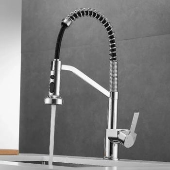 Товар: Смеситель для кухни с гибким изливом и режимом душ Haiba HB73826, хром - фото 3 Смеситель для кухни с гибким изливом и режимом душ Haiba HB73826, хром — фото 3, Смесители для кухни