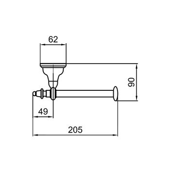 Держатель для туалетной бумаги Webert Armony AM500801015, хром — фото 2, Держатели туалетной бумаги