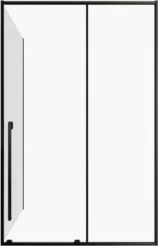 Душевой уголок Allen Brau Fantasy 130x100 3.11007.31 + 3.11014.31 профиль Черный матовый стекло прозрачное — фото 1, Прямоугольные душевые уголки