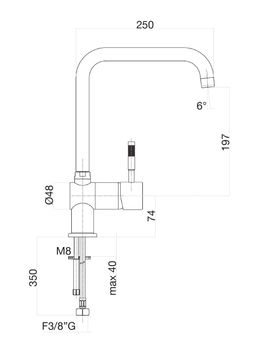 Смеситель для кухни Fiore XENON 44NN5461, черный — фото 2, Смесители для кухни