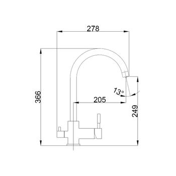 Смеситель для кухни с подключением фильтра воды Haiba HB43828, хром — фото 2, Смесители для кухни