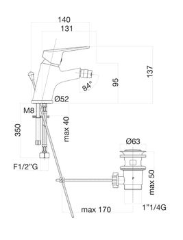 Товар: Смеситель для биде Fiore KYRO 86CR8135, хром - фото 2 Смеситель для биде Fiore KYRO 86CR8135, хром — фото 2, Смесители для биде