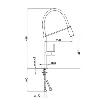 Смеситель для кухни Webert Oblique Pro OB920602015, хром — фото 2, Смесители для кухни
